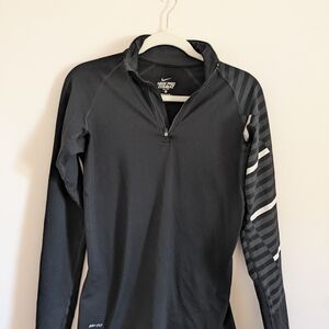 Nike Black Long Sleeve Dri-FIT Top